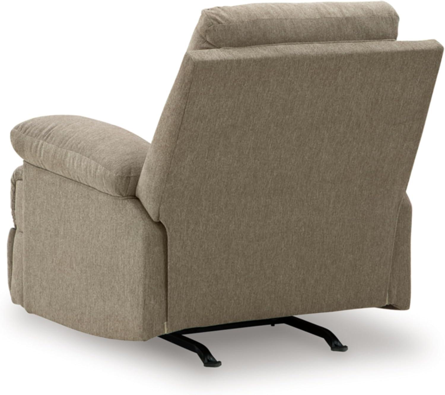 imageSignature Design by Ashley Yarrow Lane Classic Manual Rocker Recliner with PillowTop Arms Light BrownMocha
