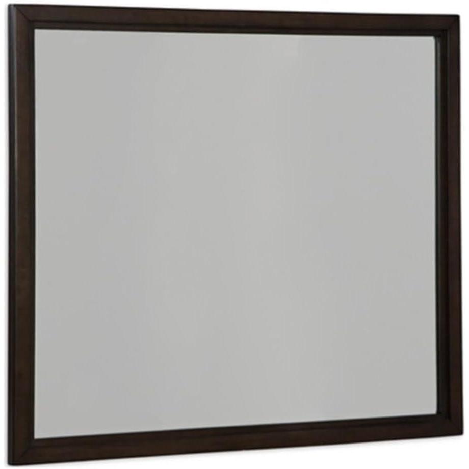 imageSignature Design by Ashley Neymorton Contemporary WallMounted Framed Bedroom Mirror Dark Brown