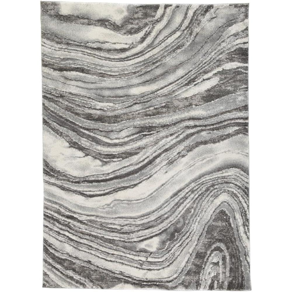imageSignature Design by Ashley Wysdale Contemporary 5 x 7 High Pile Quartz Inspired Rug Cream ampamp Gray710 x 103 Rectangular