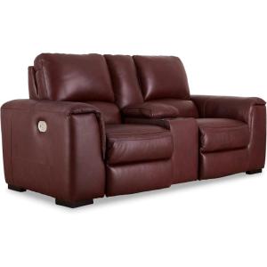 Signature Design by Ashley Alessandro Modern Power Recliner with Adjustable Headrest, Dark Brown(Red)