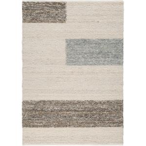 Signature Design by Ashley Barus Vintage Indoor Striped Handwoven Medium 5 x 7 Rug, Dark Brown & Beige(7’8″ x 9’11” (Rectangular))