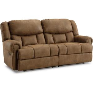 Signature Design by Ashley Boothbay Classic Faux Leather 2 Seat Manual Reclining Sofa, Dark Brown(Brown)