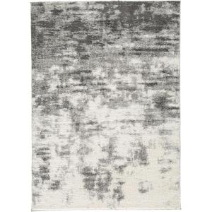Signature Design by Ashley Gerdie 5 x 7 High Pile Abstract Design Rug, Cream & Gray(7’10” x 10′ (Rectangular))
