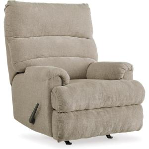 Signature Design by Ashley Man Fort Traditional One Pull Rocker Recliner, Beige(Beige)