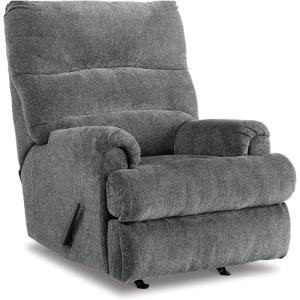 Signature Design by Ashley Man Fort Traditional One Pull Rocker Recliner, Beige(Dark Gray)