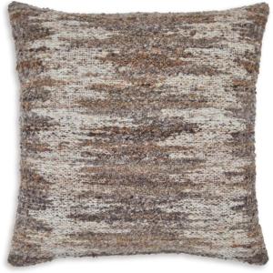Signature Design by Ashley Nealton Bohemian Indoor Abstract 22 x 22 Inches Pillow with Zipper Closure, Dark Brown & White