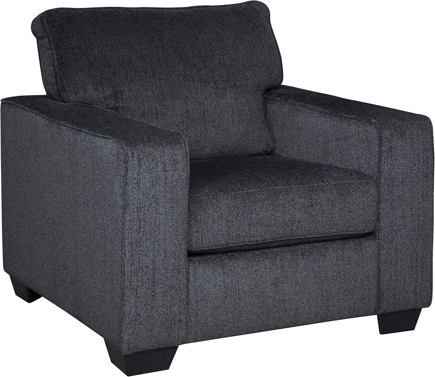 imageSignature Design by Ashley Altari Modern Chair and Ottoman Set Dark Gray