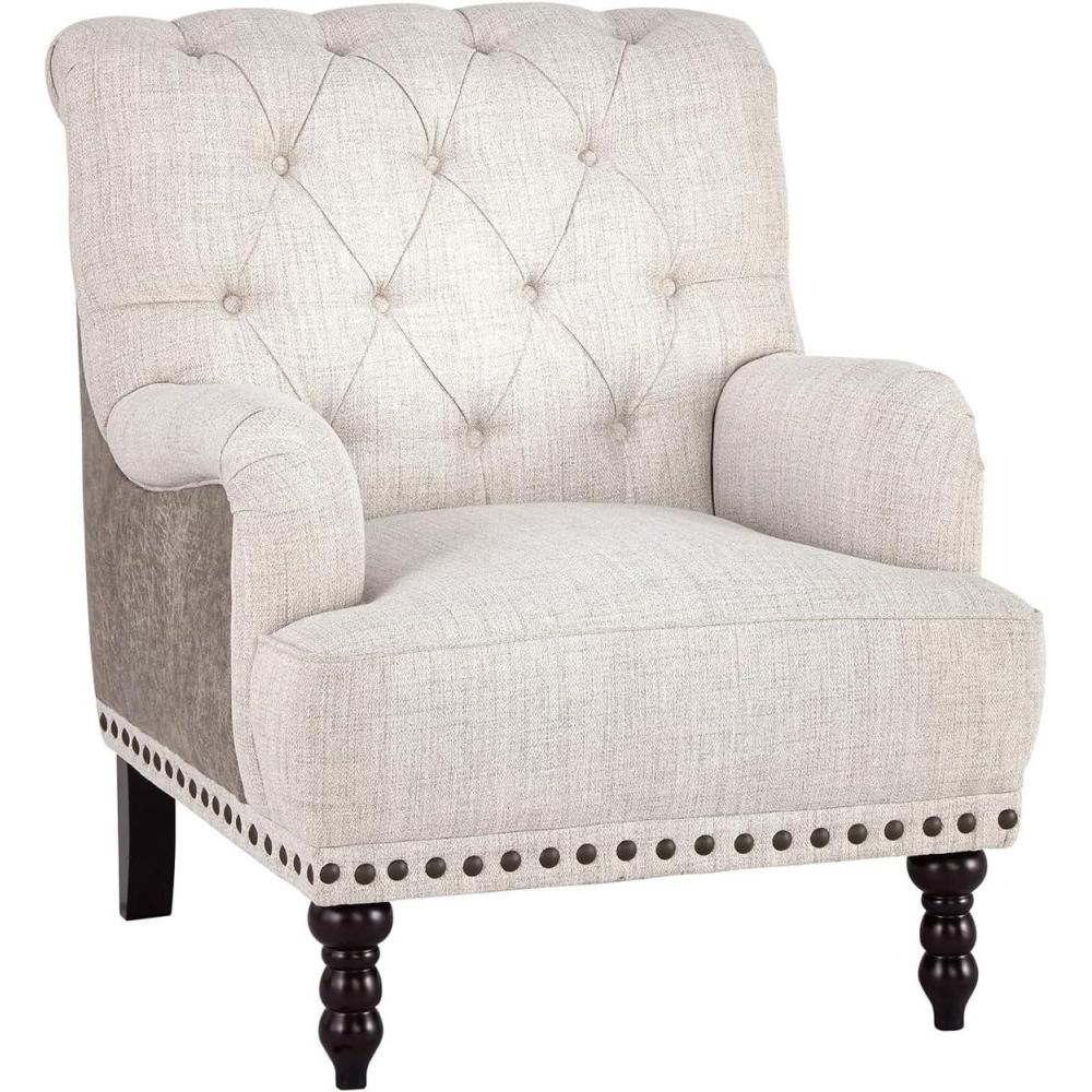imageSignature Design by Ashley English Tartonelle Tufted Accent Arm Chair Taupe
