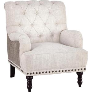 Signature Design by Ashley English Tartonelle Tufted Accent Arm Chair, Taupe