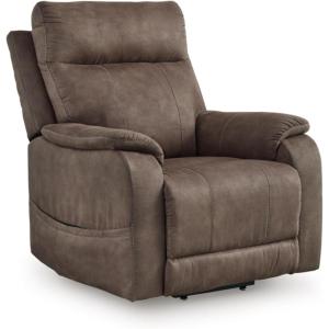 Signature Design by Ashley 4Z-Relax Retreat Modern Power Lift Recliner with Lumbar Support, Adjustable Headrest and USB Ports, Brown(Dark Brown)