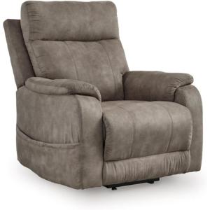 Signature Design by Ashley 4Z-Relax Retreat Modern Power Lift Recliner with Lumbar Support, Adjustable Headrest and USB Ports, Brown(Gray Brown)