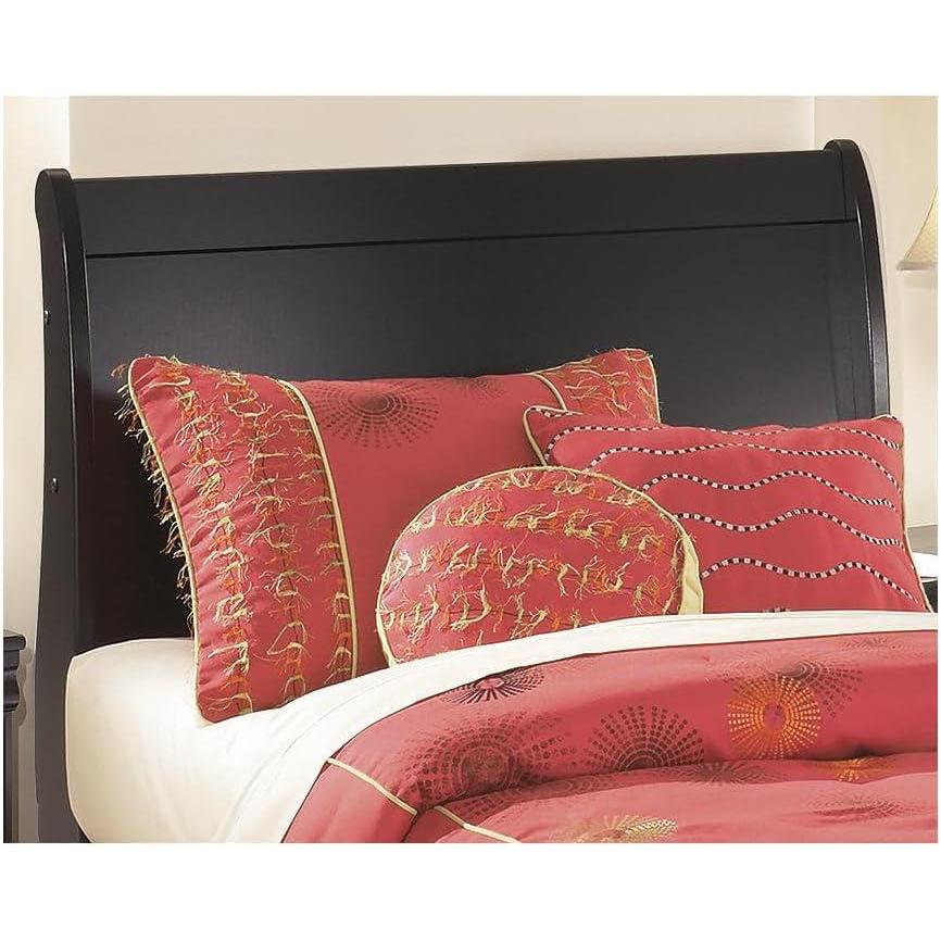 imageSignature Design by Ashley Huey Vineyard Traditional Twin Sleigh Headboard ONLY BlackBlack
