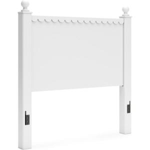 Signature Design by Ashley Mollviney Modern Panel Headboard, Twin, White(Full)