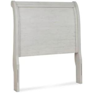 Signature Design by Ashley Robbinsdale Farmhouse Sleigh Headboard ONLY, Twin, Whitewash(Whitewash)
