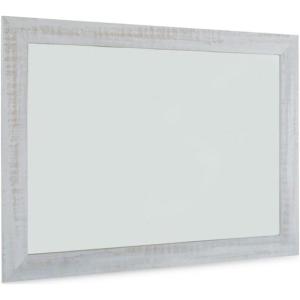 Ashley Furniture Haven Bay 31″ x 42″ Wood Bedroom Mirror in Weathered White