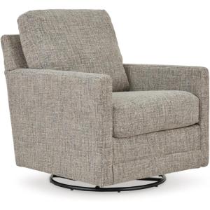 Signature Design by Ashley Bralynn Classic Upholstered Swivel Glider Accent Chair, Light Gray