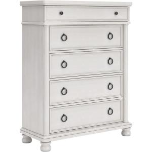 Signature Design by Ashley Greddinton Traditional 5-Drawer Chest with Wood Finish, Dark Brown(White)
