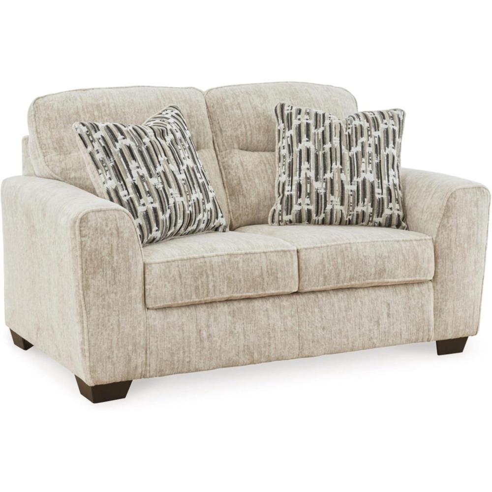 imageSignature Design by Ashley Lonoke Contemporary Loveseat for Living Room Beige