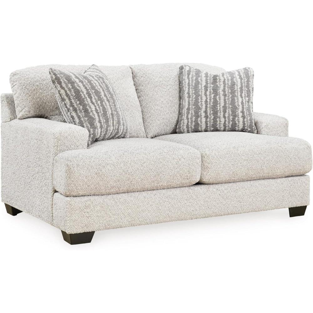 imageSignature Design by Ashley Maggie Contemporary Loveseat for Living Room Light BrownBeige