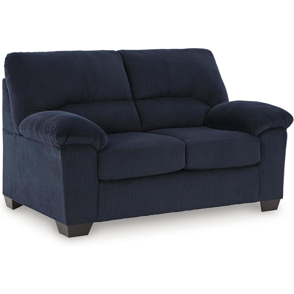 imageSignature Design by Ashley SimpleJoy Contemporary Loveseat for Living Room BlueBlue