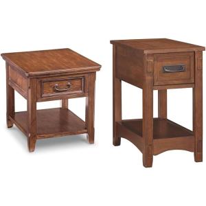 Ashley Woodboro Living Room Furniture and Chair Side End Table Bundle, Brown