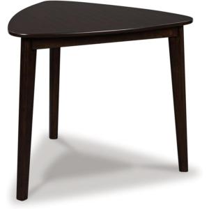 Signature Design by Ashley Favelon Mid-Century Modern Merlot Dining Table, Seats Up to 3, Dark Brown