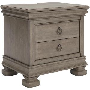 Signature Design by Ashley Sanginlane Farmhouse 2-Drawer Nightstand for Bedroom, Light Brown(Brown/Gray)
