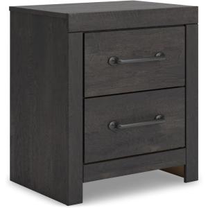 Signature Design by Ashley Sanginlane Farmhouse 2-Drawer Nightstand for Bedroom, Light Brown(Dark Gray)
