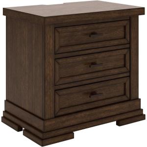Signature Design by Ashley Sanginlane Farmhouse 2-Drawer Nightstand for Bedroom, Light Brown(Medium Brown)