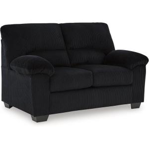 Signature Design by Ashley SimpleJoy Contemporary Loveseat for Living Room, Blue(Black)