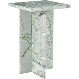 Signature Design by Ashley Wrenlane Contemporary Marble Accent Table, Black & White(White/Green)