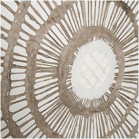 imageSignature Design by Ashley Brockham Bohemian Framed Geometric Wall Sculpture Tan ampamp White