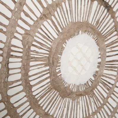 imageSignature Design by Ashley Brockham Bohemian Framed Geometric Wall Sculpture Tan ampamp White