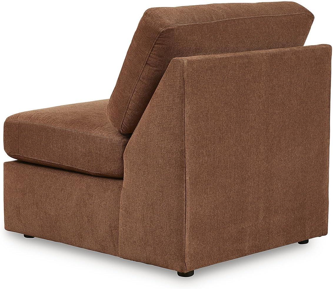 imageSignature Design by Ashley Contemporary Modmax Stain Resistant LShape RightArm Facing 6Piece Sectional with Reversible Cushion and Armrest Dark BlueBurnt Orange