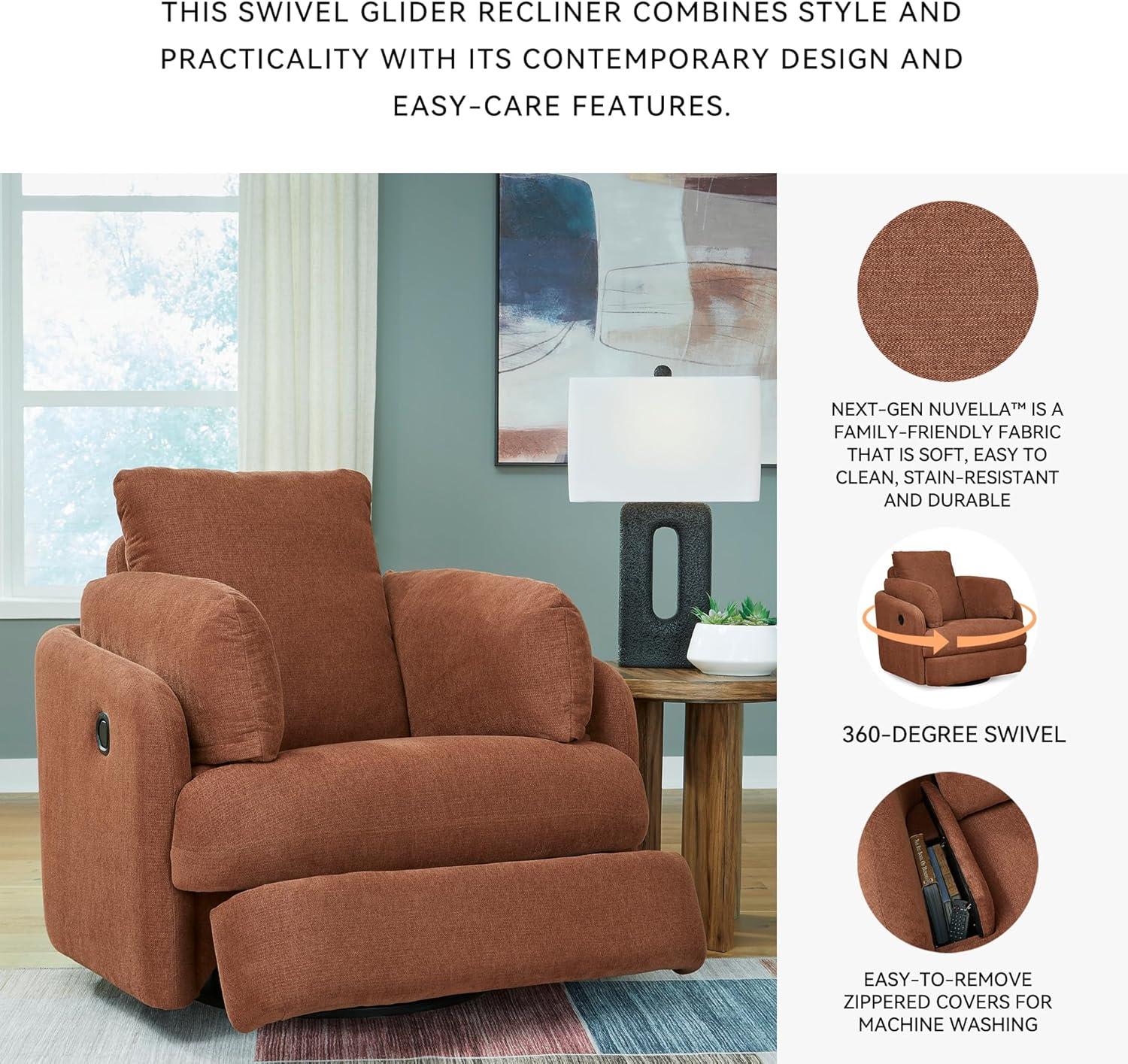 imageSignature Design by Ashley Contemporary Modmax Stain Resistant LShape RightArm Facing 6Piece Sectional with Reversible Cushion and Armrest Dark BlueBurnt Orange