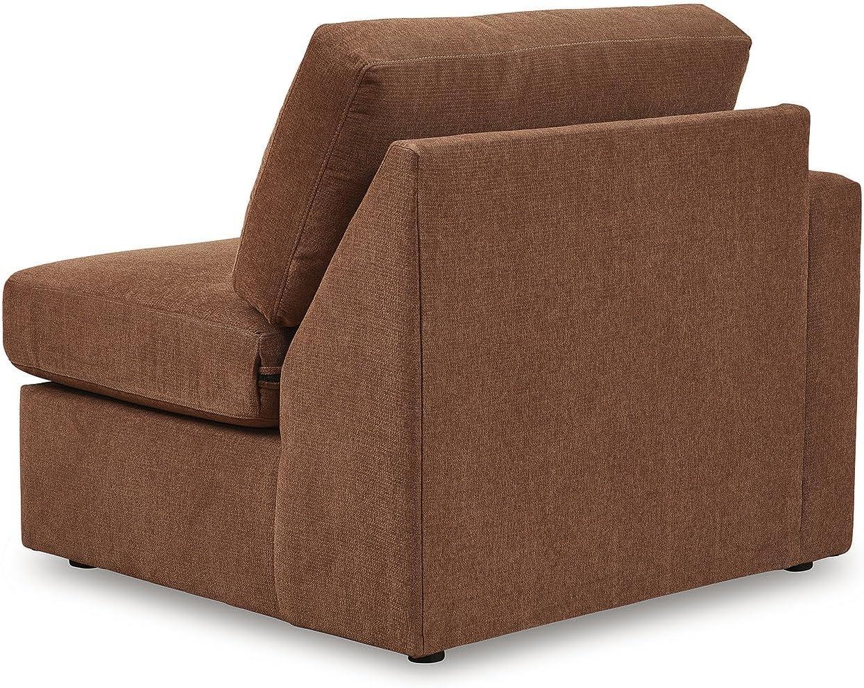 imageSignature Design by Ashley Contemporary Modmax Stain Resistant LShape RightArm Facing 6Piece Sectional with Reversible Cushion and Armrest Dark BlueBurnt Orange