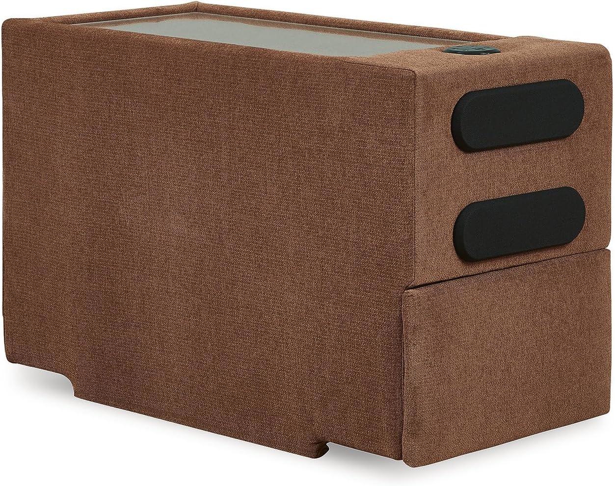 imageSignature Design by Ashley Contemporary Modmax Stain Resistant LShape RightArm Facing 6Piece Sectional with Reversible Cushion and Armrest Dark BlueBurnt Orange