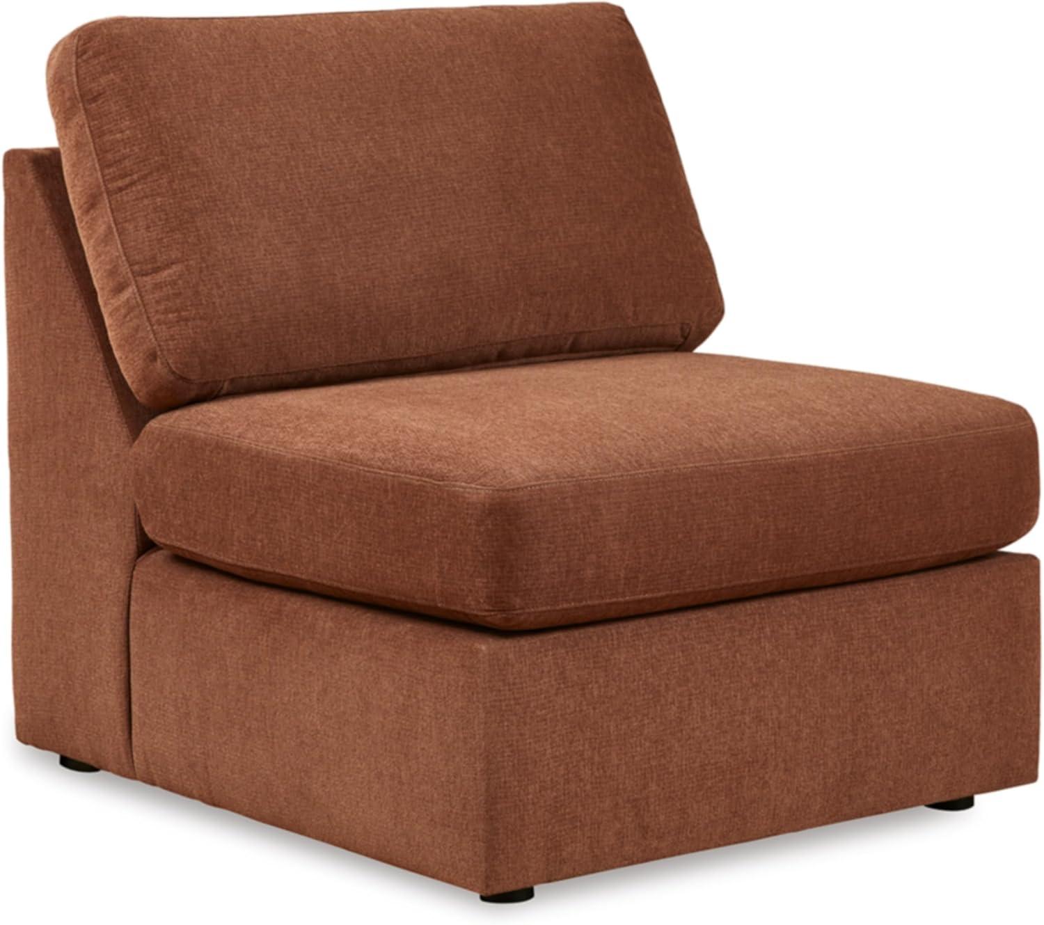 imageSignature Design by Ashley Contemporary Modmax Stain Resistant LShape RightArm Facing 6Piece Sectional with Reversible Cushion and Armrest Dark BlueBurnt Orange