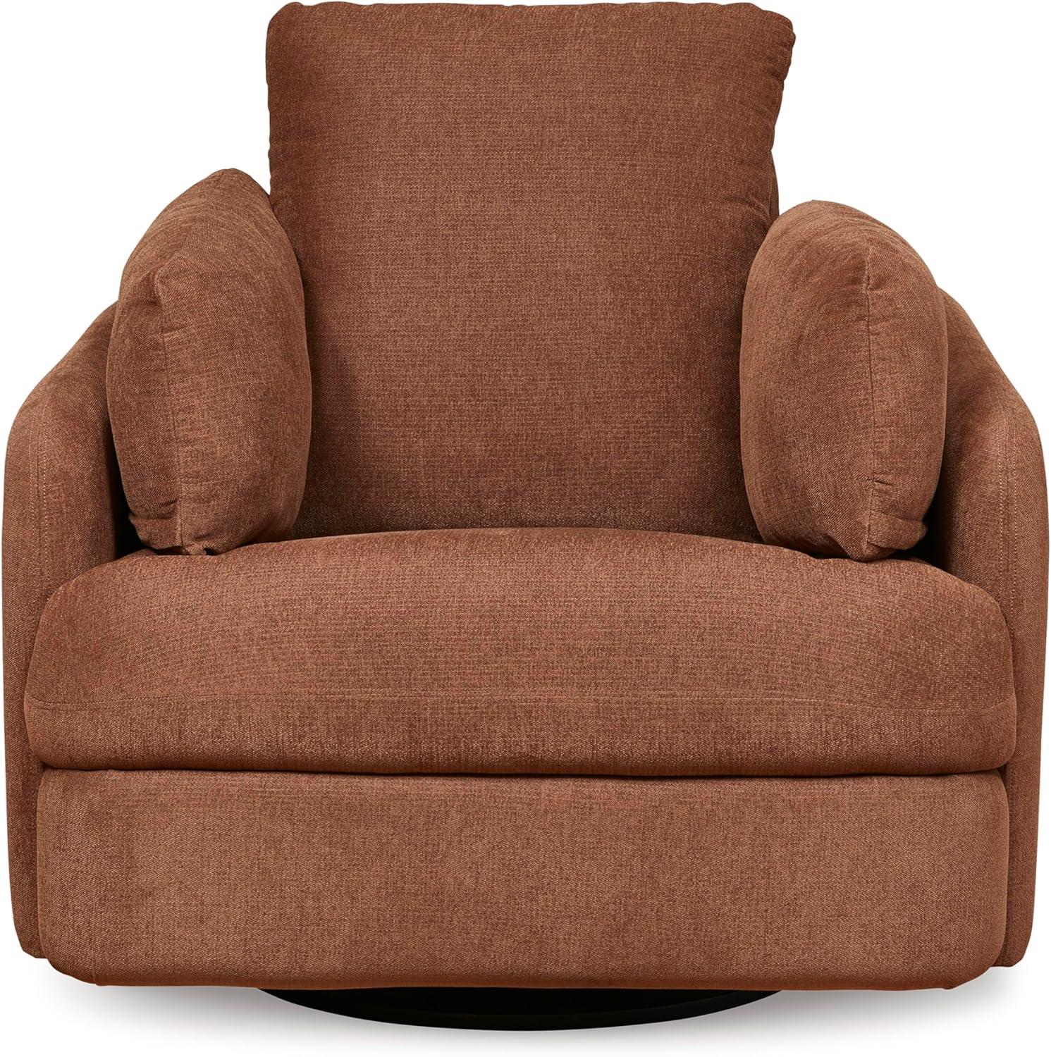 imageSignature Design by Ashley Contemporary Modmax Stain Resistant LShape RightArm Facing 6Piece Sectional with Reversible Cushion and Armrest Dark BlueBurnt Orange