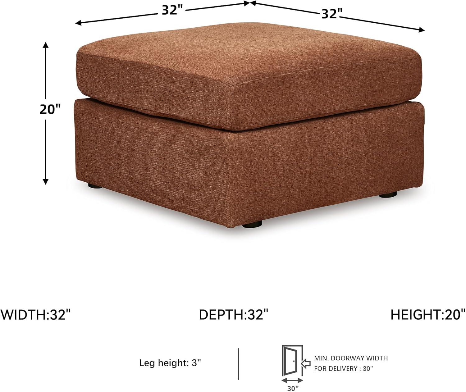 imageSignature Design by Ashley Contemporary Modmax Stain Resistant LShape RightArm Facing 6Piece Sectional with Reversible Cushion and Armrest Dark BlueBurnt Orange