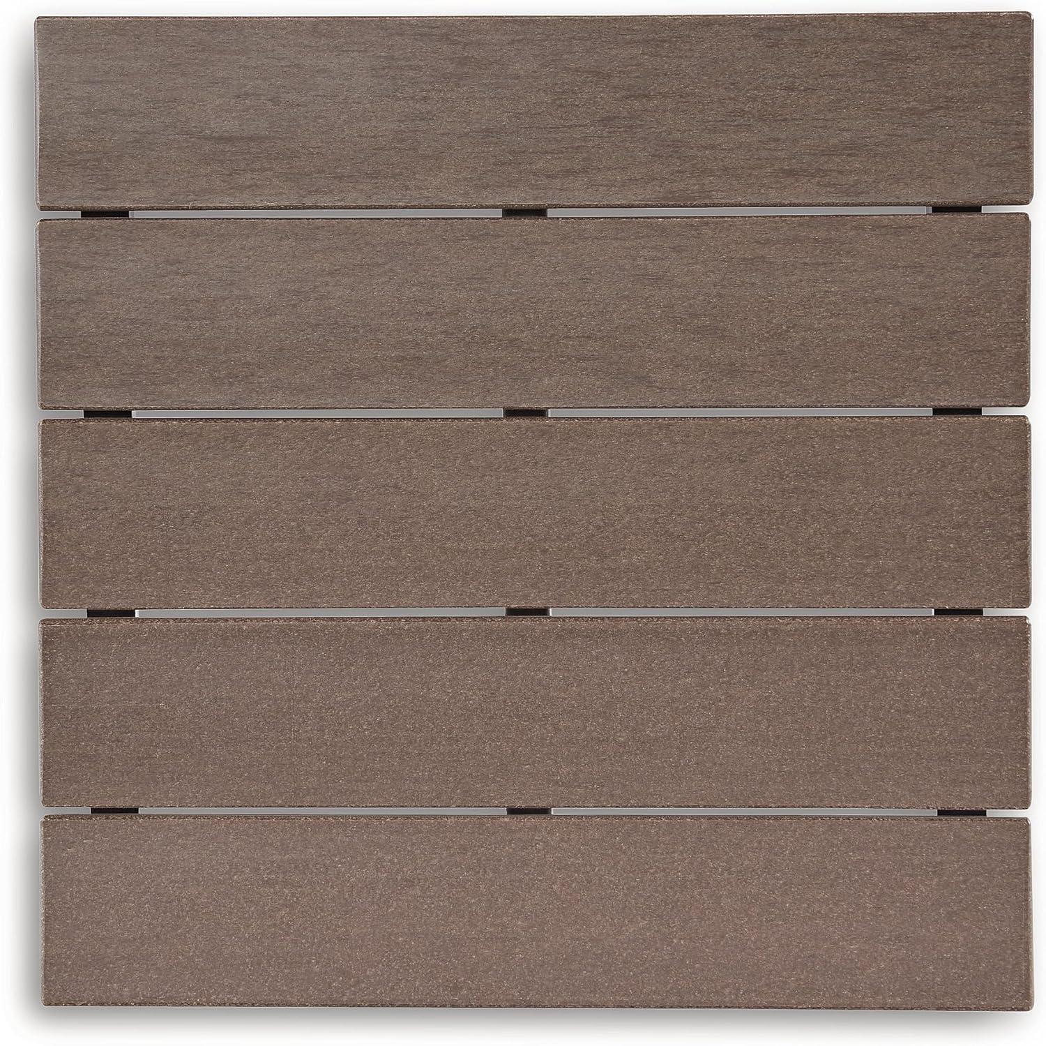 imageSignature Design by Ashley Emmeline Outdoor HDPE Patio End Table BrownBrown