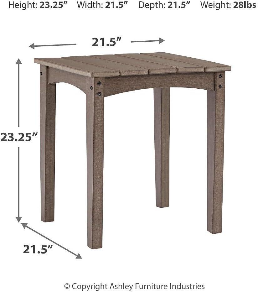 imageSignature Design by Ashley Emmeline Outdoor HDPE Patio End Table BrownBrown