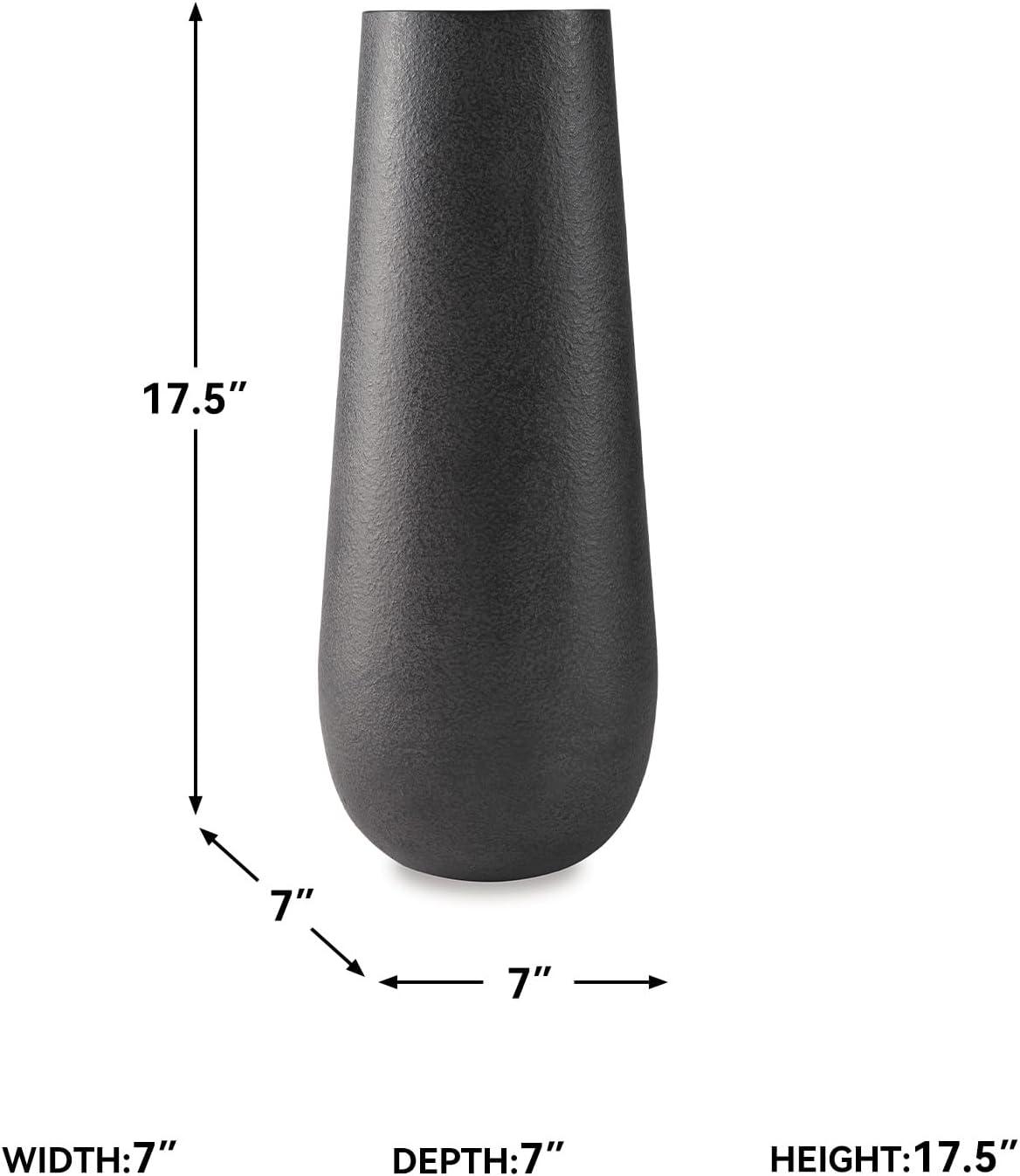 imageSignature Design by Ashley Fynn 21quot Contemporary Metal Vase Antique WhiteDark Brown