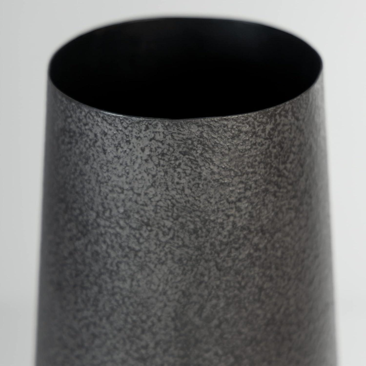 imageSignature Design by Ashley Fynn 21quot Contemporary Metal Vase Antique WhiteDark Brown