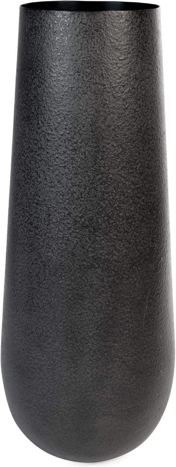 imageSignature Design by Ashley Fynn 21quot Contemporary Metal Vase Antique WhiteDark Brown