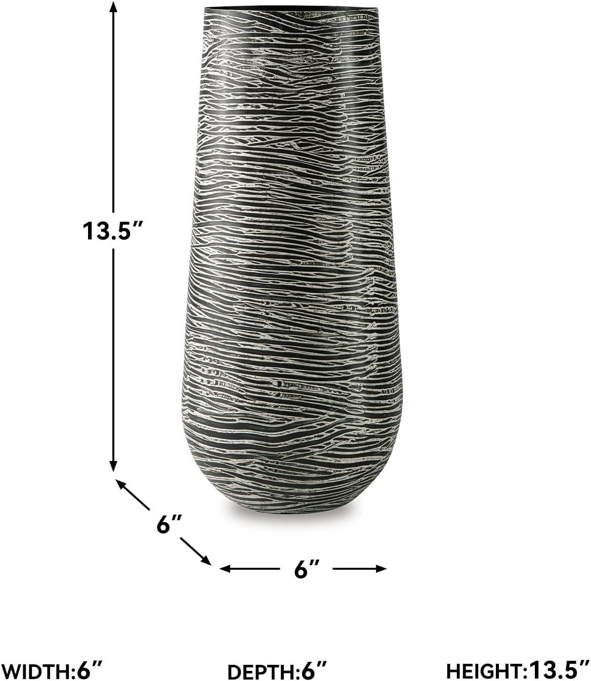 imageSignature Design by Ashley Fynn 21quot Contemporary Metal Vase Antique WhiteGray