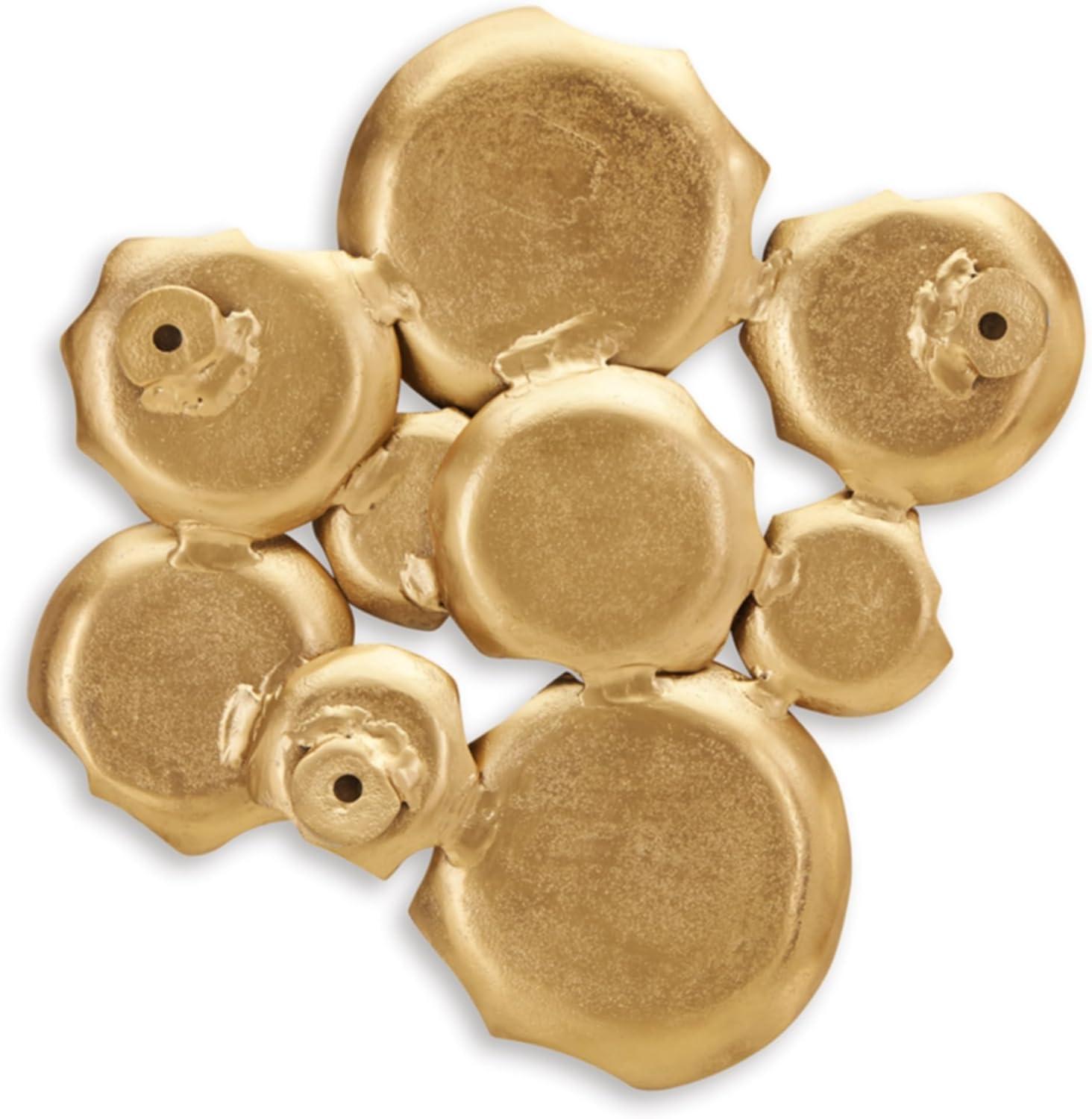 imageSignature Design by Ashley Gageton Minimalist Metal Wall Sculpture 21 x 19 Inches Metallic