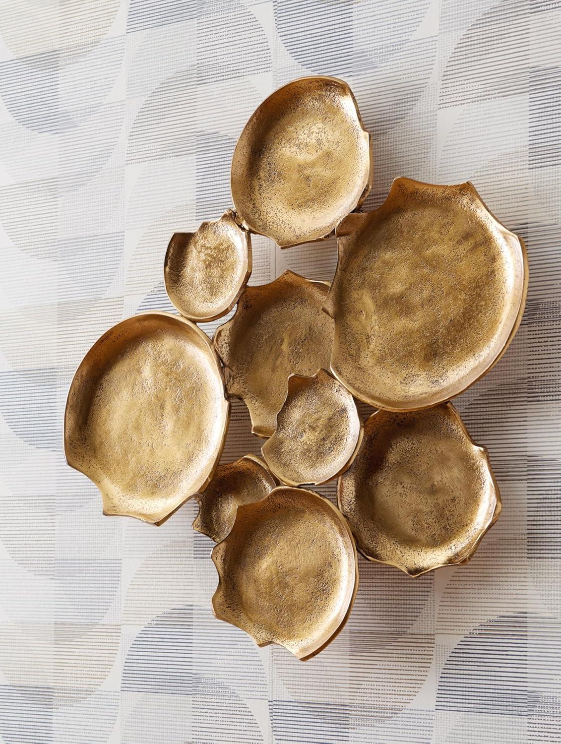 imageSignature Design by Ashley Gageton Minimalist Metal Wall Sculpture 21 x 19 Inches Metallic