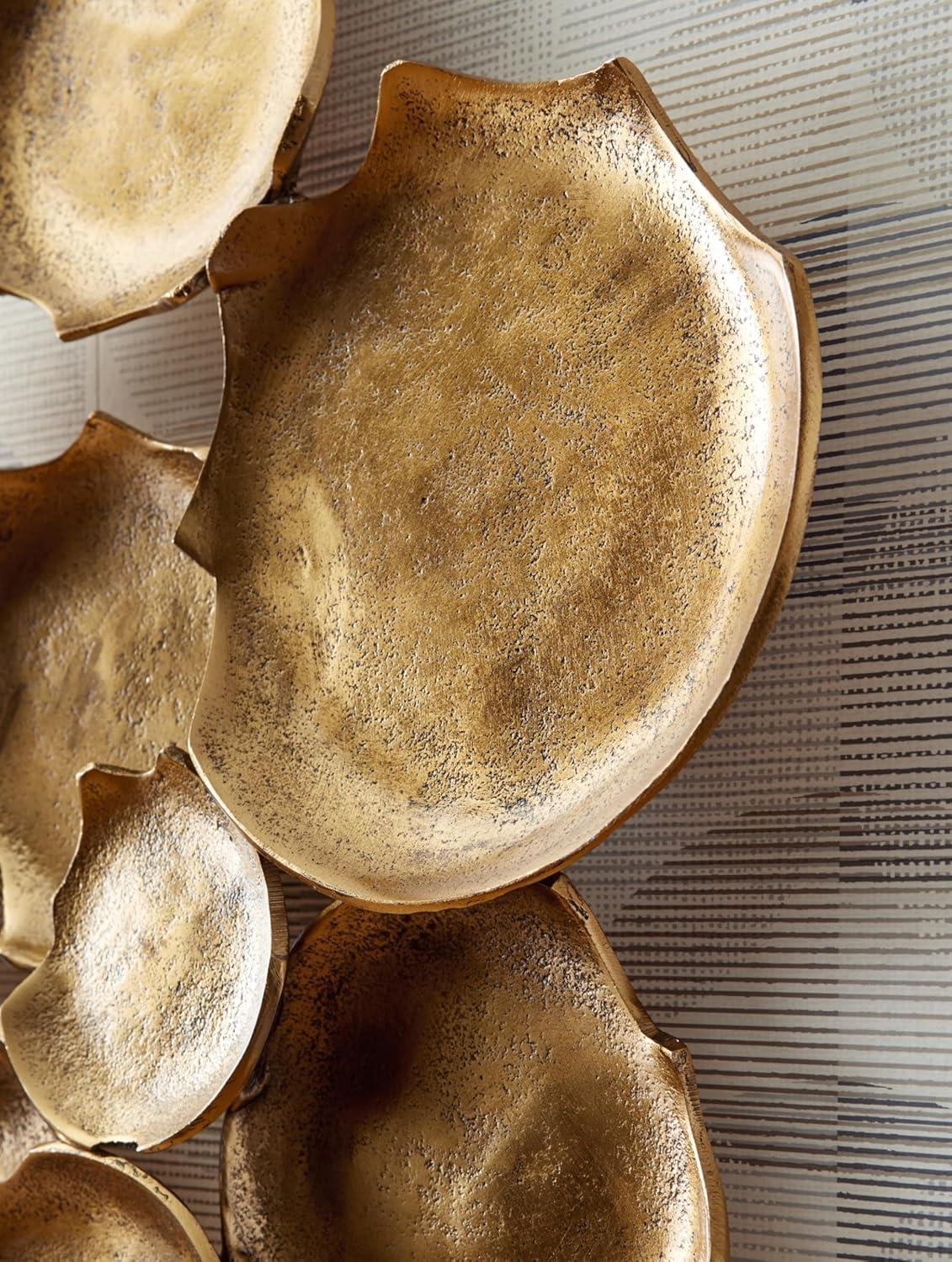 imageSignature Design by Ashley Gageton Minimalist Metal Wall Sculpture 21 x 19 Inches Metallic