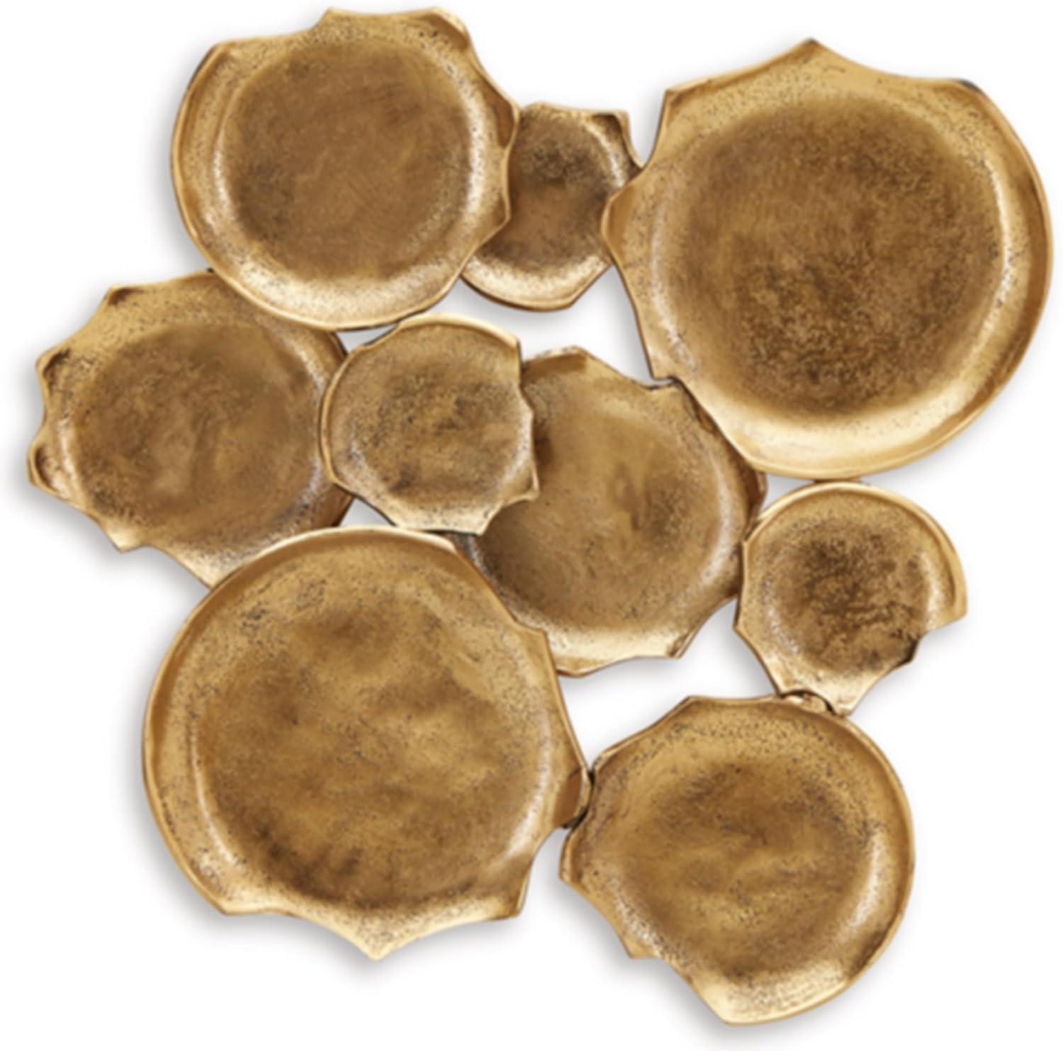 imageSignature Design by Ashley Gageton Minimalist Metal Wall Sculpture 21 x 19 Inches Metallic